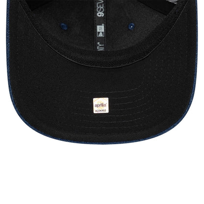 Pictured is this Aprilia Replica Austin Race Special 9SEVENTY Stretch Snap cap in blue. 2