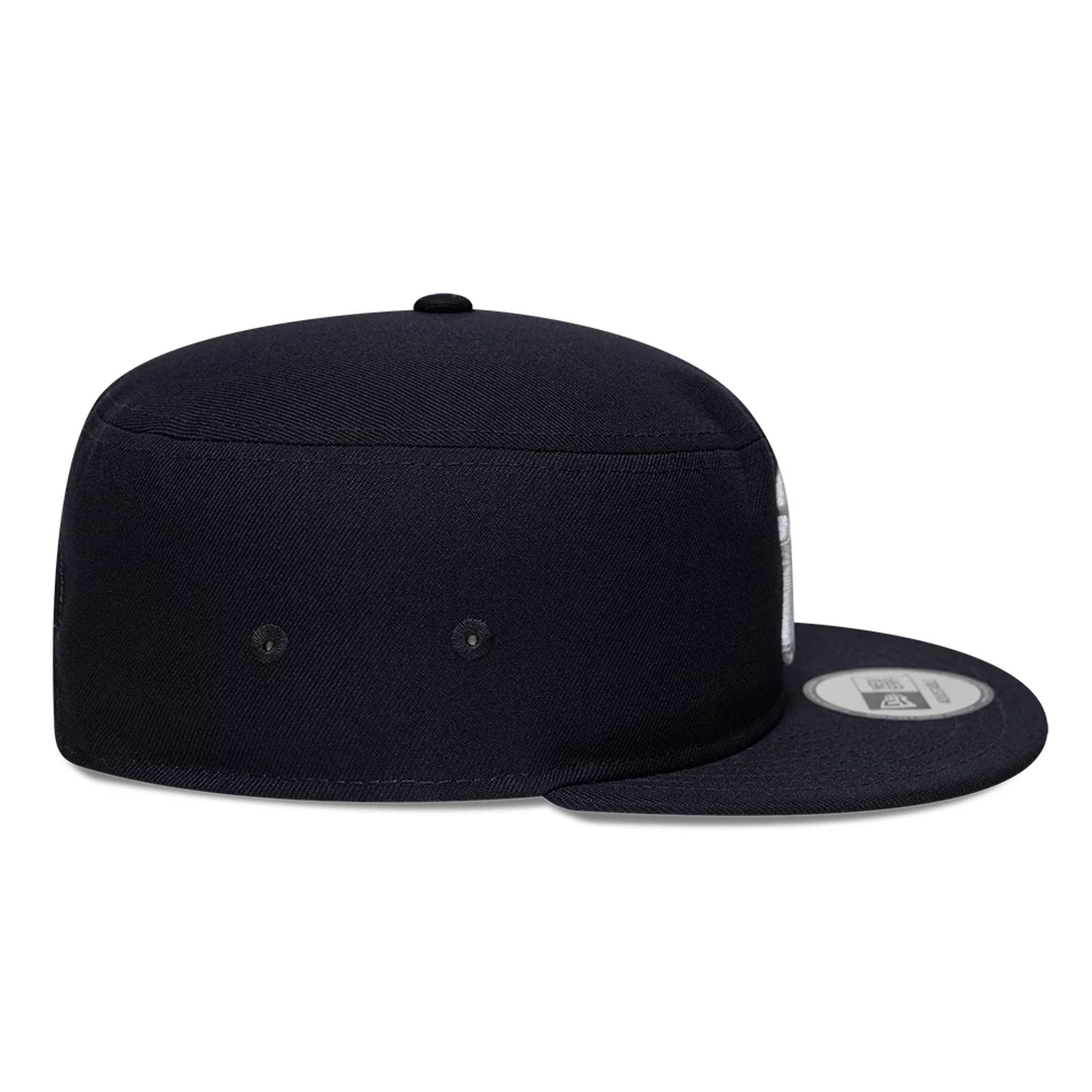 Pictured is this MLB Poly New York Yankees Pillbox Adjustable cap in navy. 5