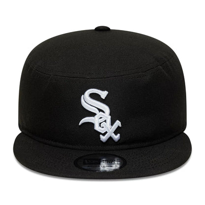 Pictured is this MLB Poly Chicago White Sox Pillbox Adjustable cap in black. 2