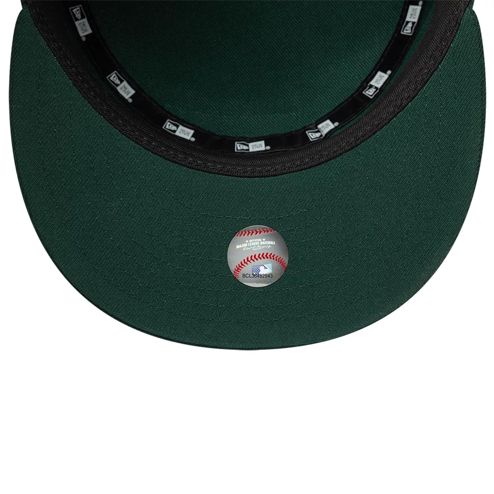 Pictured is this MLB Poly Athletics Pillbox Adjustable cap in dark green. 6