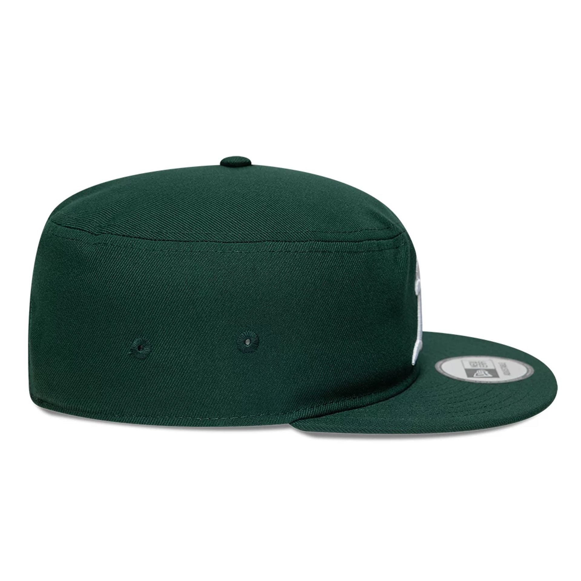 Pictured is this MLB Poly Athletics Pillbox Adjustable cap in dark green. 5