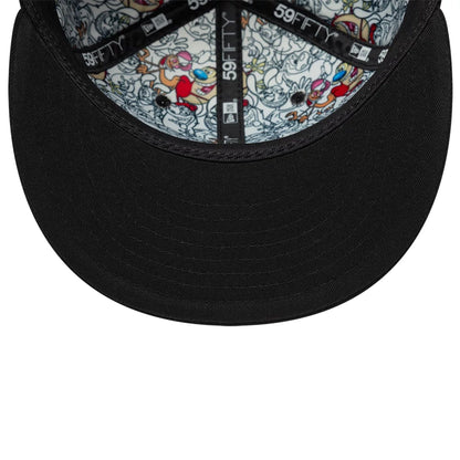 Pictured is this Ren & Stimpy Character Graphic 59FIFTY Fitted cap in black. 7