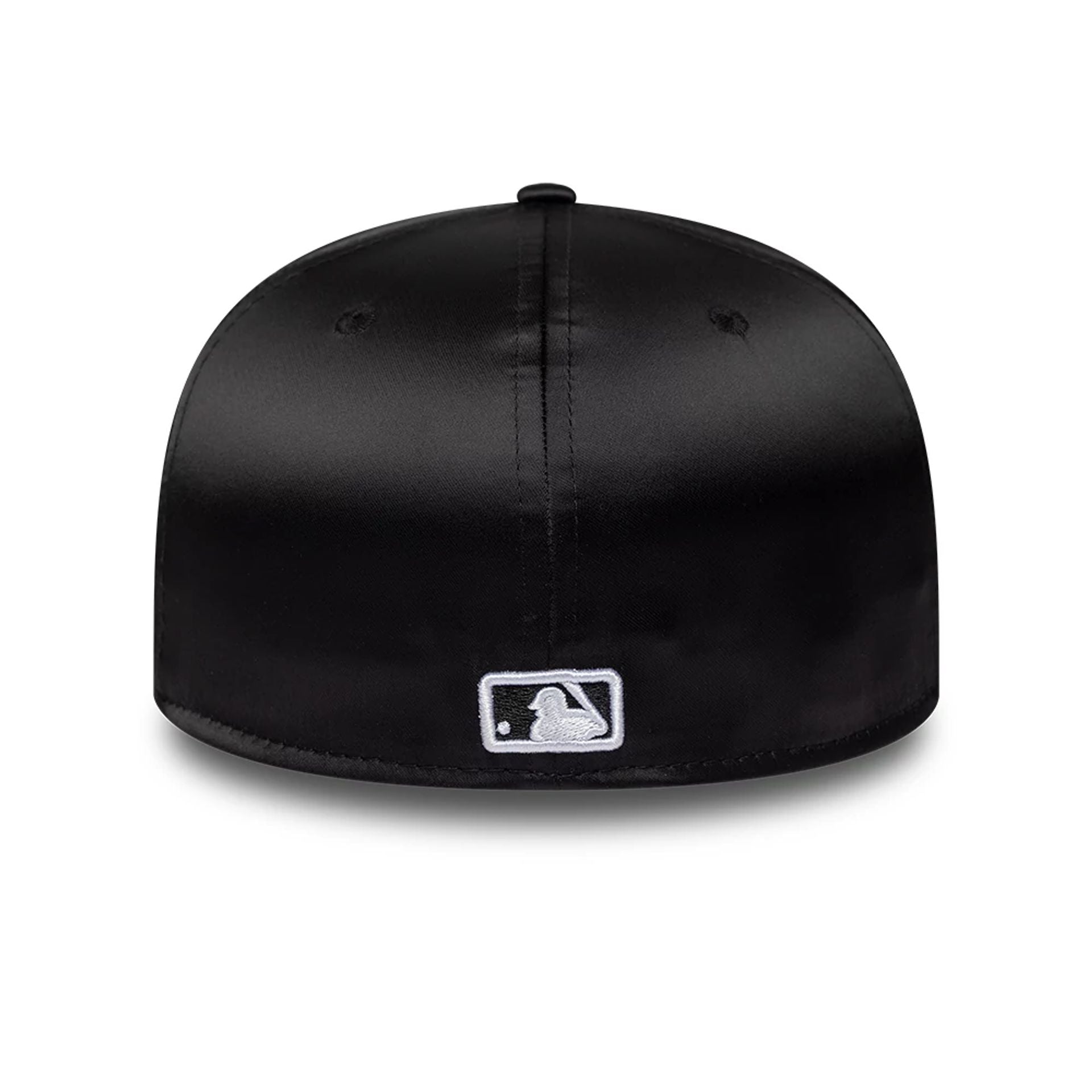 Pictured is this MLB Satin Chicago White Sox 59FIFTY Fitted cap in black. 4