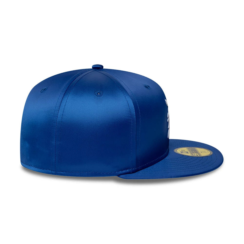 Pictured is this MLB Satin Detroit Tigers 59FIFTY Fitted cap in blue. 5