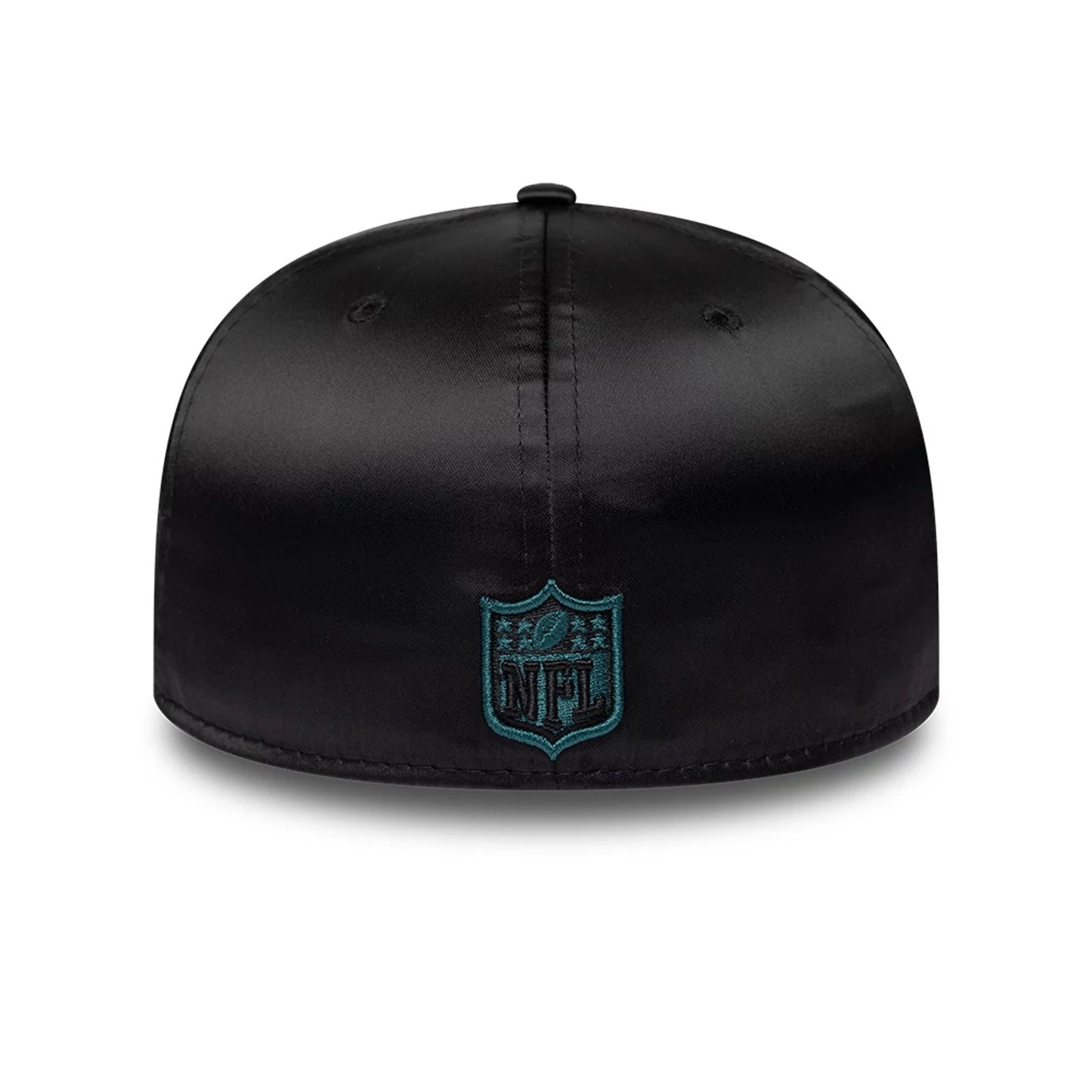Pictured is this NFL Satin Philadelphia Eagles 59FIFTY Fitted cap in black. 4