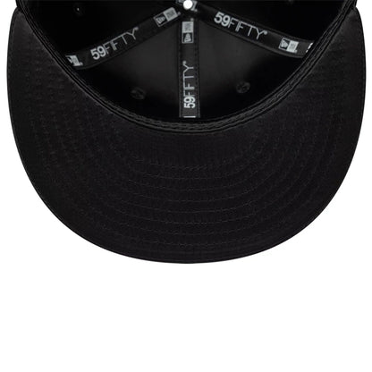 Pictured is this New Era Satin 59FIFTY Fitted cap in black. 7