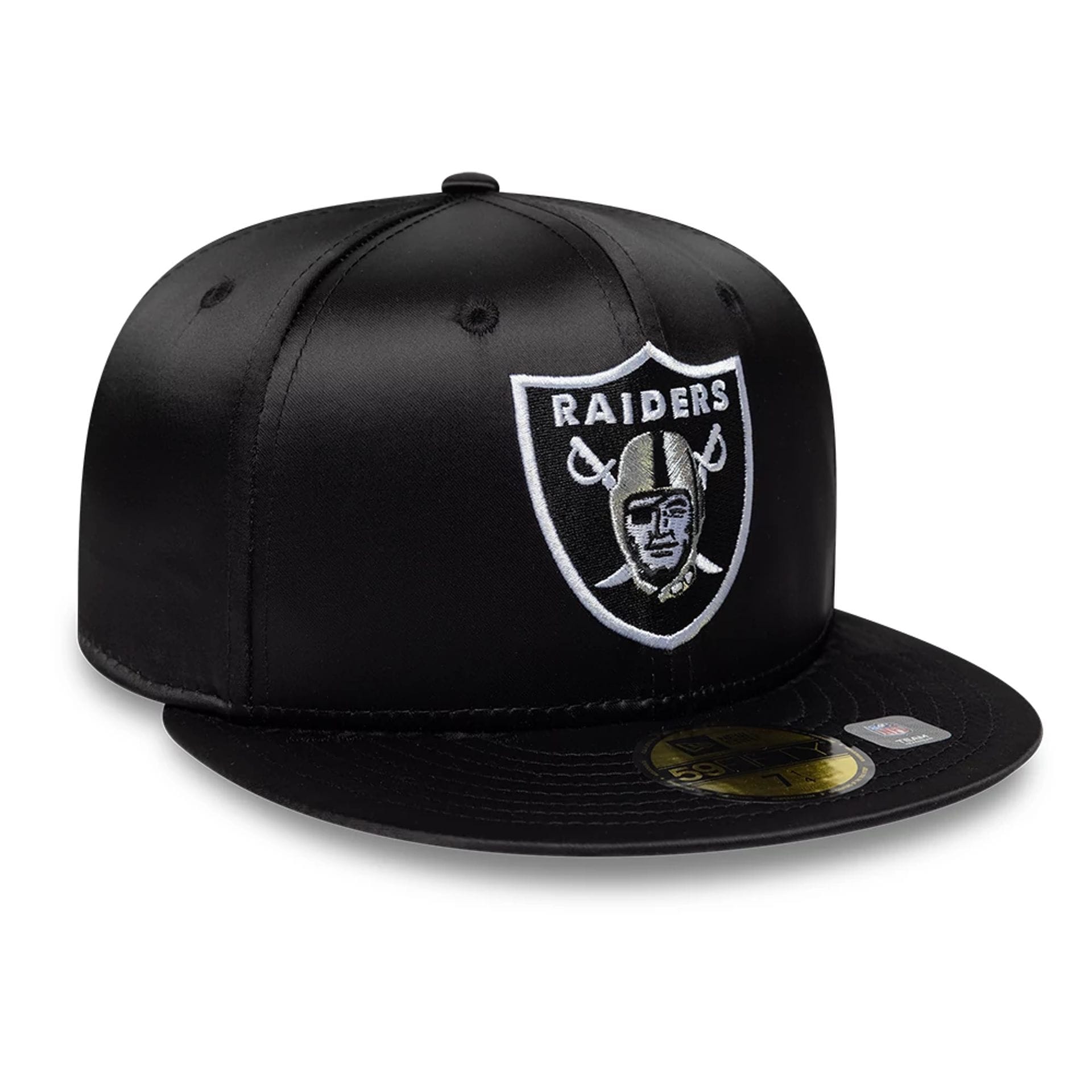 NFL Satin Las Vegas Raiders Black 59FIFTY Fitted Cap | NEC EU