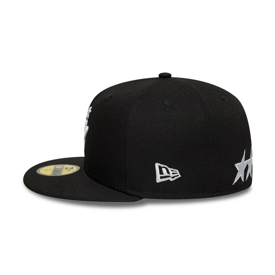 Pictured is this Twojeys X New Era 59FIFTY Fitted cap in black. 5