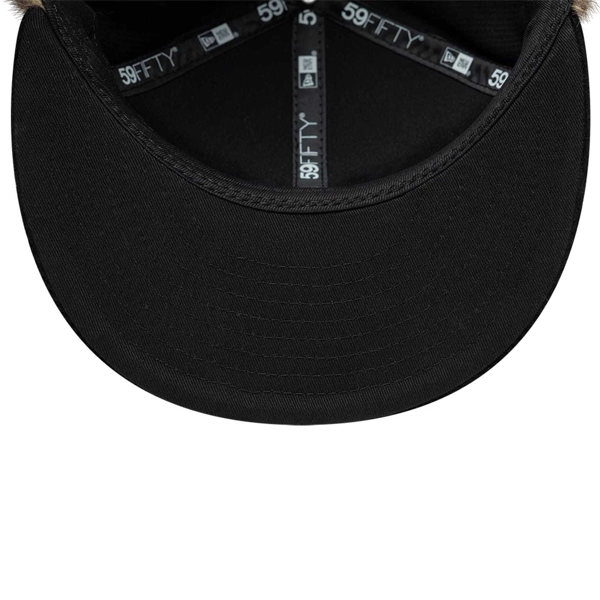 Pictured is this Twojeys X New Era Cord Downflap 59FIFTY Fitted cap in black. 9