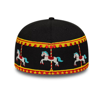 Pictured is this New Era Carousel 59FIFTY Fitted cap in black. 4