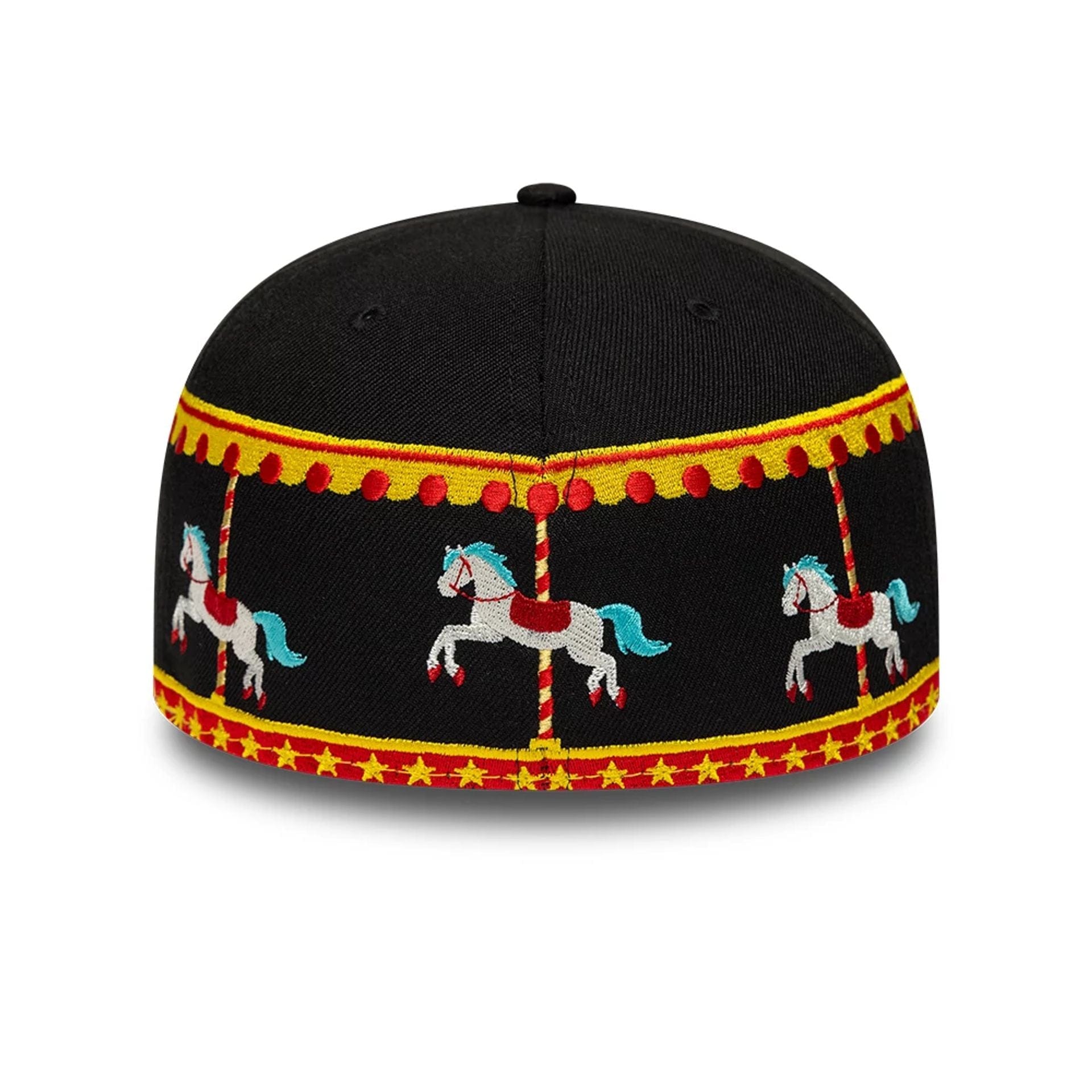 Pictured is this New Era Carousel 59FIFTY Fitted cap in black. 4
