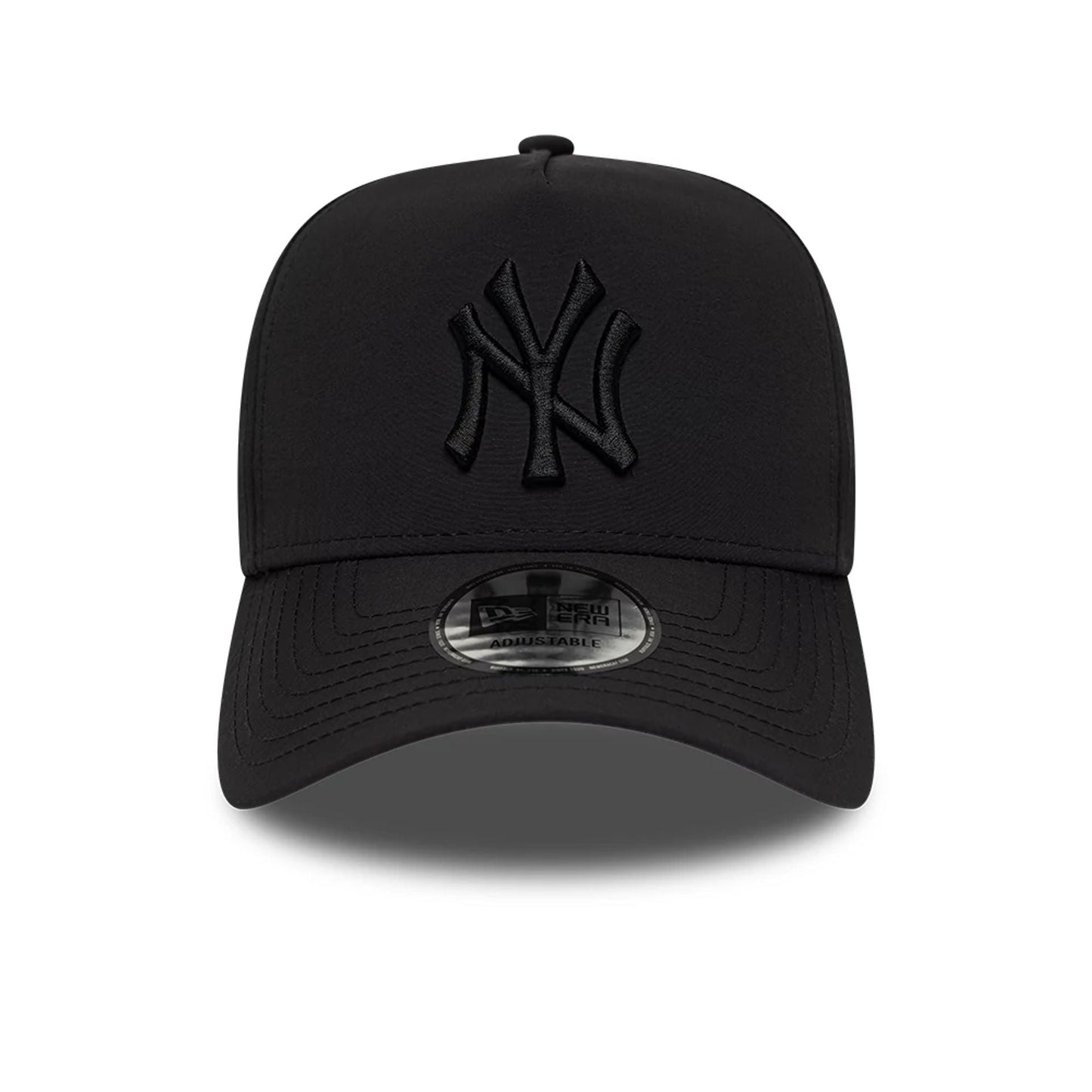 Pictured is this MLB Recycled New York Yankees 9FORTY A-Frame cap in Black On Black. 2
