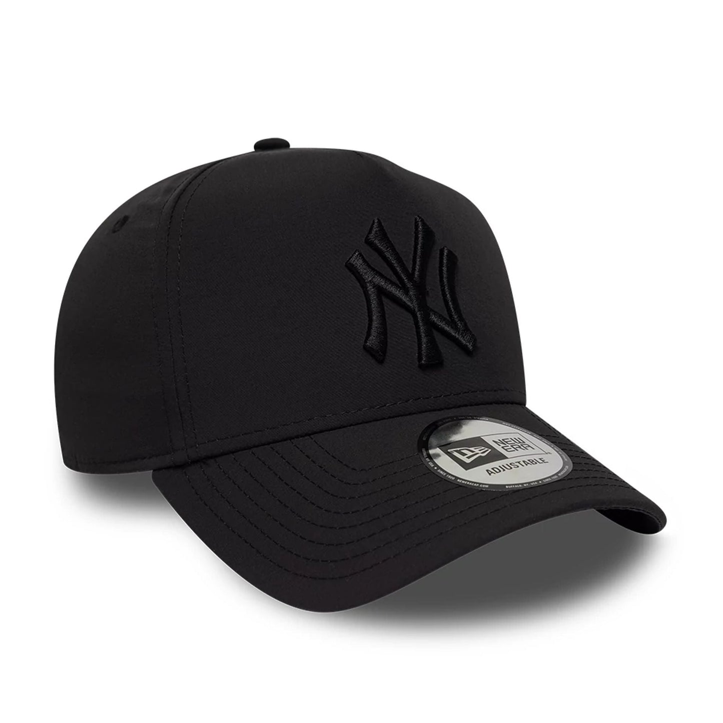 Pictured is this MLB Recycled New York Yankees 9FORTY A-Frame cap in Black On Black. 3