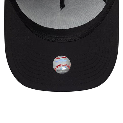 Pictured is this MLB Recycled New York Yankees 9FORTY E-Frame  cap in Black On Black. 7