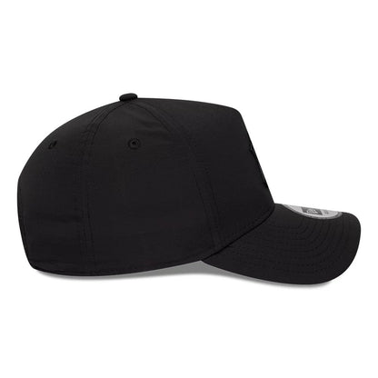 Pictured is this MLB Recycled New York Yankees 9FORTY E-Frame  cap in Black On Black. 5