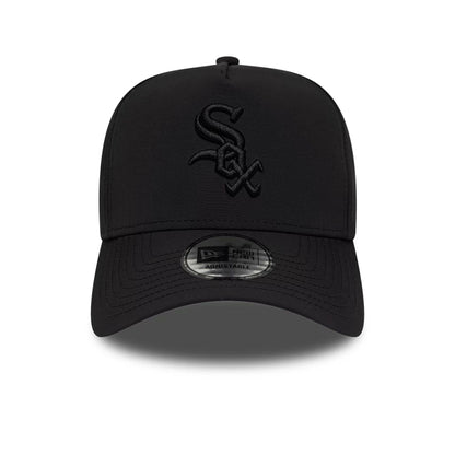 Pictured is this MLB Recycled Chicago White Sox 9FORTY A-Frame cap in Black On Black. 2