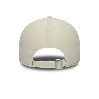 Pictured is this New Era Mini Logo Recycled 9FORTY cap in light beige. 6