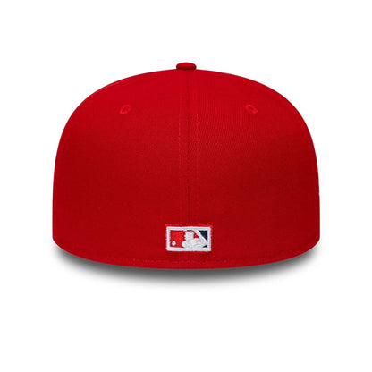 Pictured is this MLB Sidepatch LA Angels 59FIFTY Fitted cap in red. 7