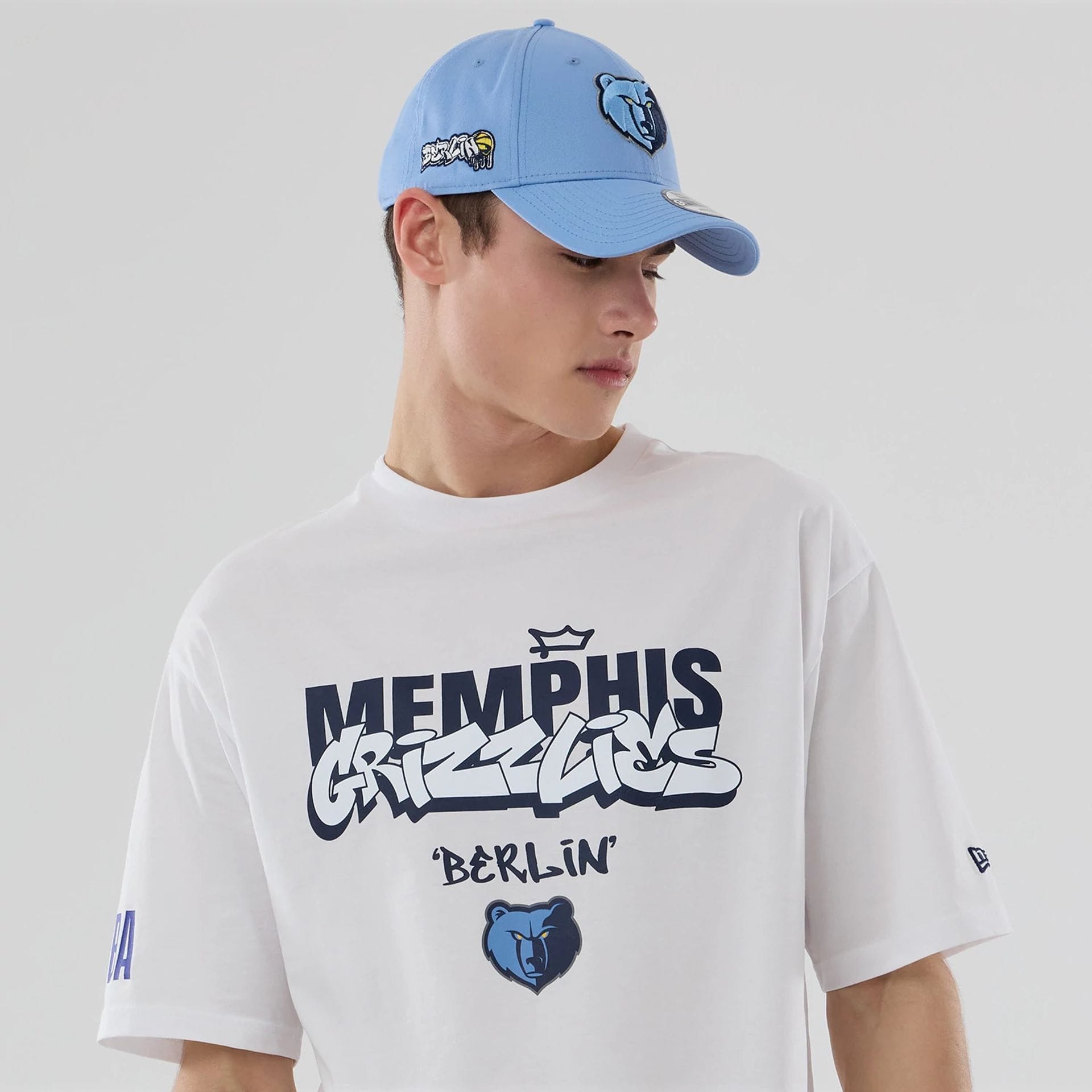 NBA Berlin Game 2026 Memphis Grizzlies White Oversized T-Shirt