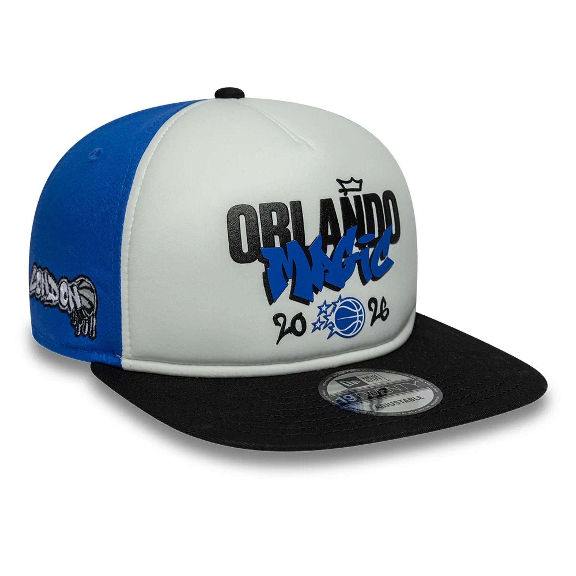 Pictured is this Orlando Magic NBA London Game 2026 Blue 19TWENTY Adjustable cap. 1