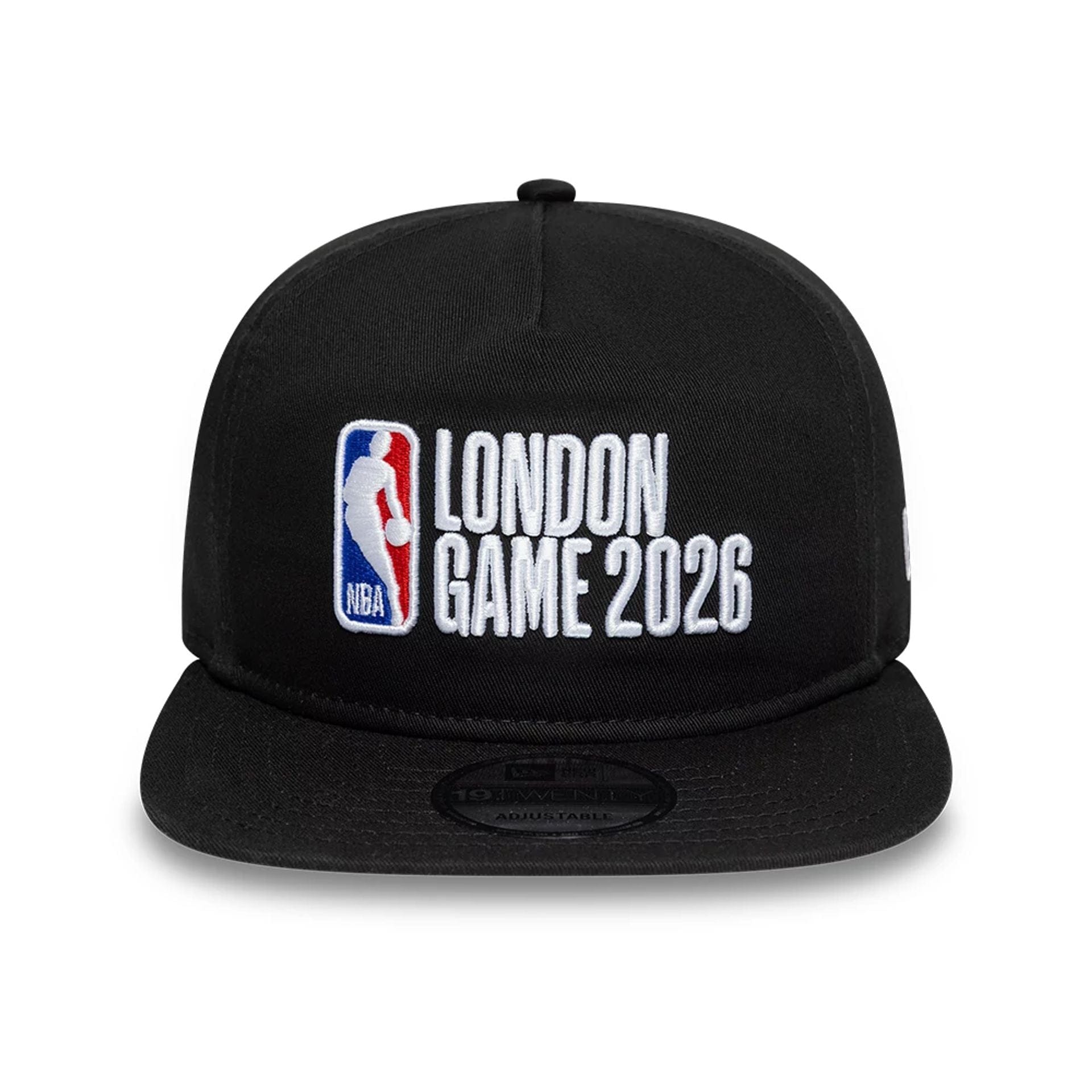 Pictured is this NBA Logo NBA London Game 2026 Black 19TWENTY Adjustable cap. 2