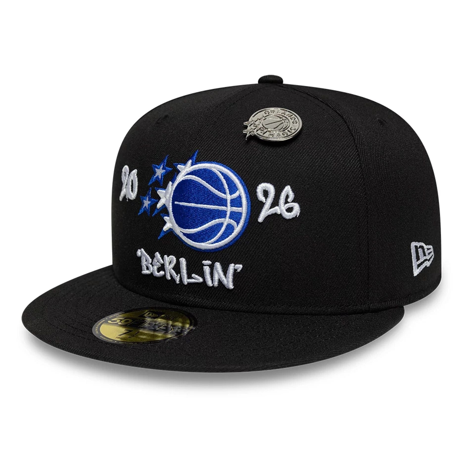 Pictured is this Orlando Magic NBA Berlin Game 2026 Black 59FIFTY Fitted cap. 3