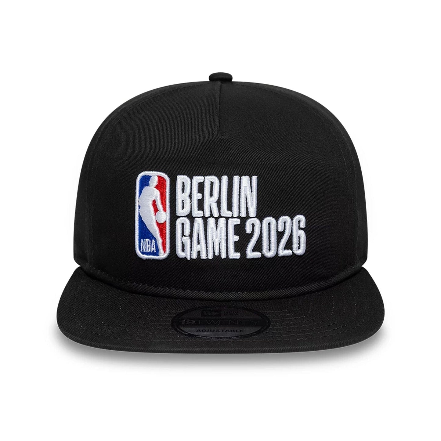 Pictured is this NBA Logo NBA Berlin Game 2026 Black 19TWENTY Adjustable cap. 2