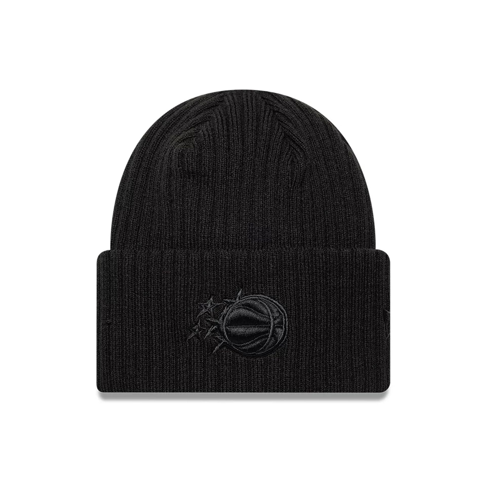 Pictured is this Orlando Magic NBA Berlin Game 2026 Black Cuff Knit Beanie Hat 1