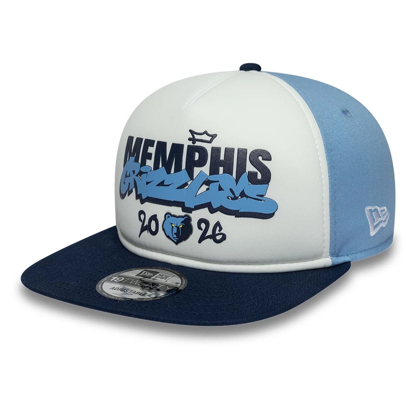 Pictured is this Memphis Grizzlies NBA London Game 2026 Blue 19TWENTY Adjustable cap. 4