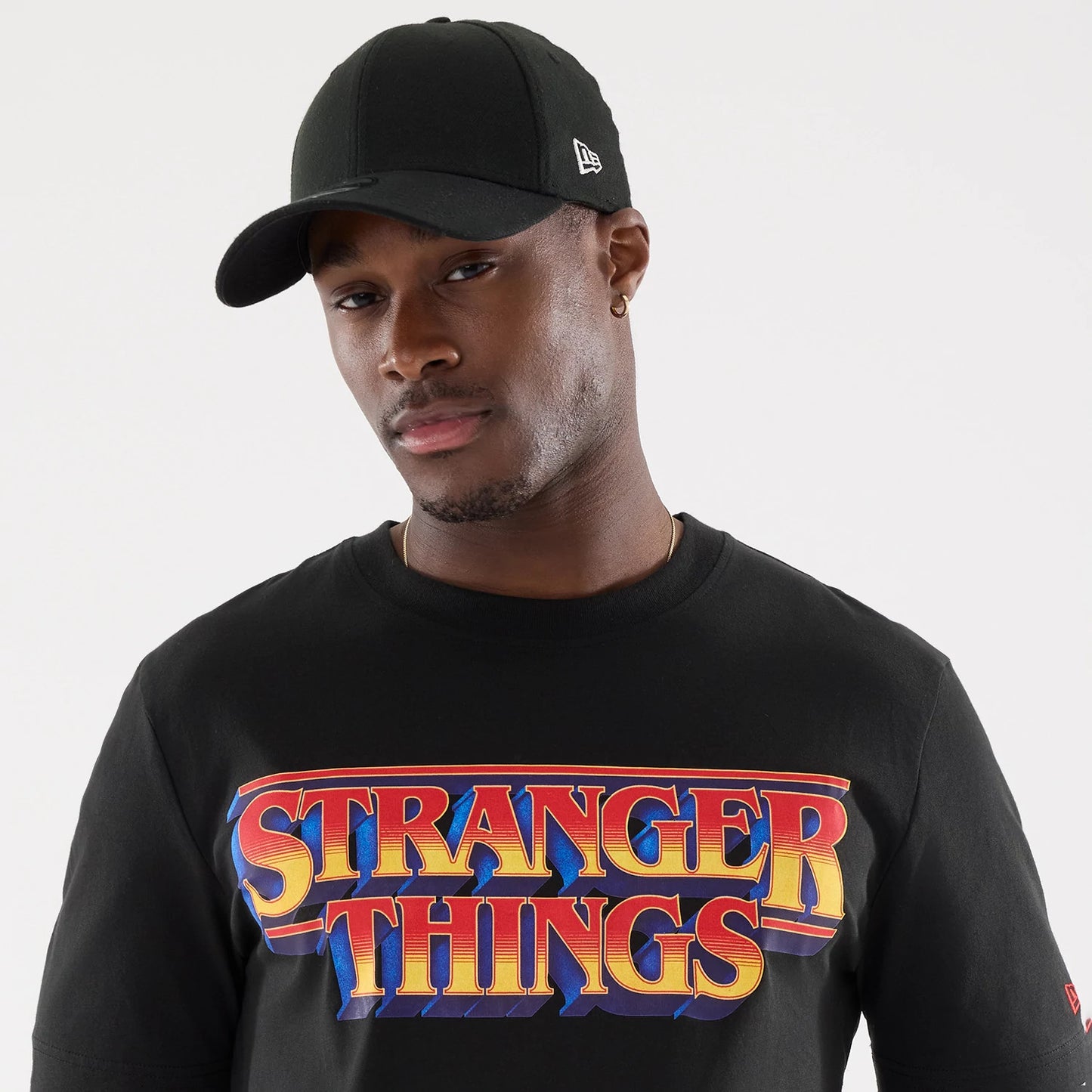 The model is wearing this Netflix Stranger Things T-Shirt in black. 7