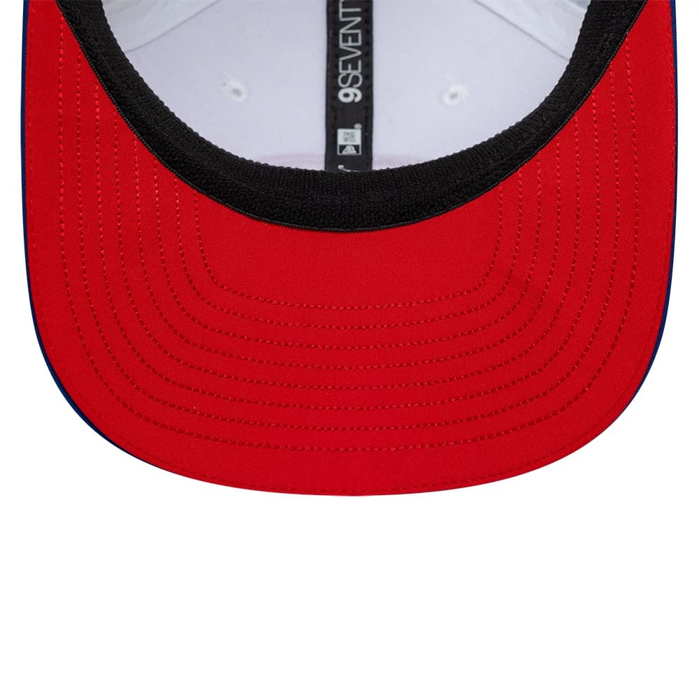 Pictured is this Esteban Ocon Silverstone Race Special TGR Haas F1 9SEVENTY Stretch Snap cap in white. 2