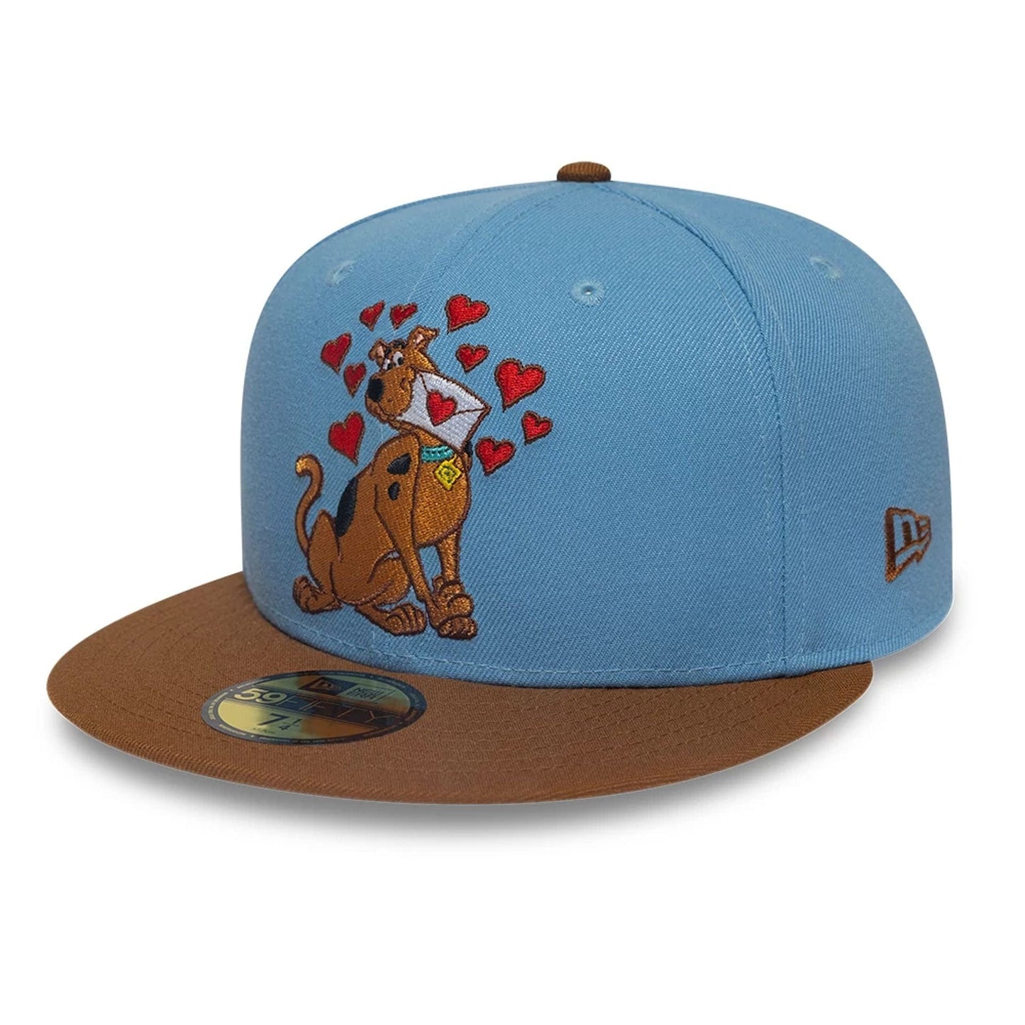 Pictured is this Heart Scooby Doo 59FIFTY Fitted cap in pastel blue. 4