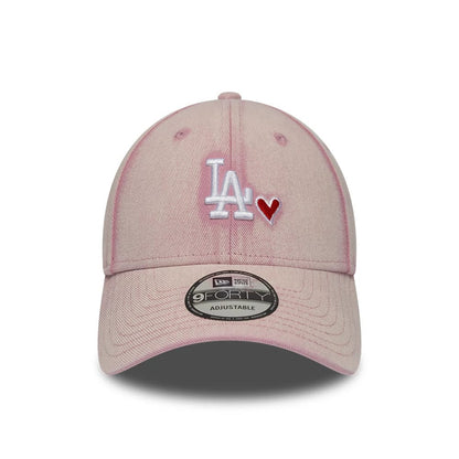 Pictured is this MLB Washed Denim LA Dodgers 9FORTY cap in pastel pink. 2