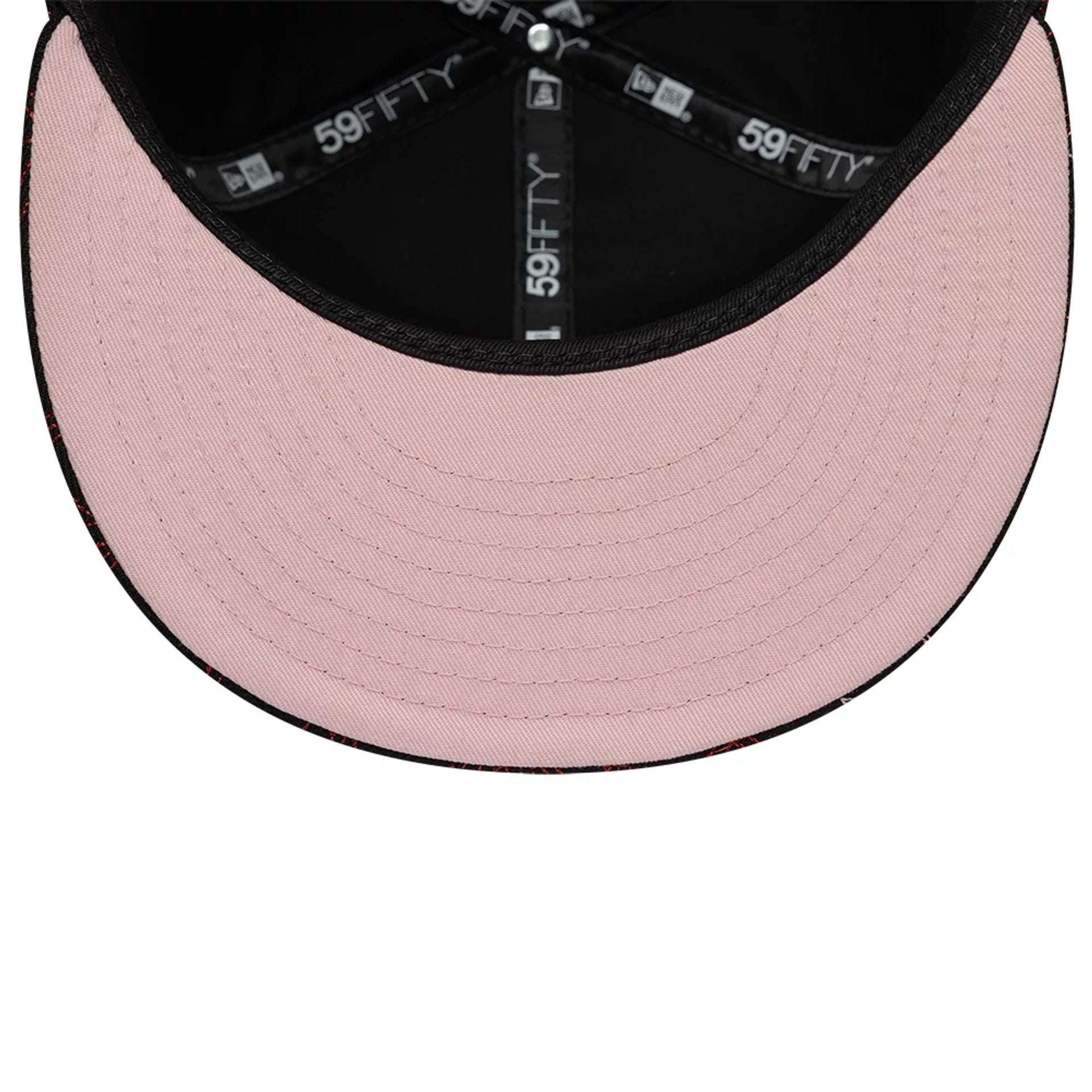 Pictured is this New Era All Over Hearts 59FIFTY Fitted cap in black. 2