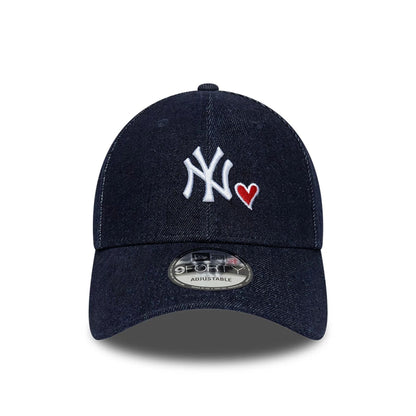 Pictured is this MLB Denim Heart New York Yankees 9FORTY cap in navy. 2