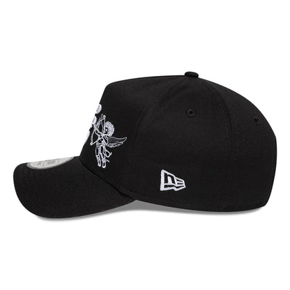 Pictured is this New Era Cherub 9FORTY A-Frame cap in black. 4