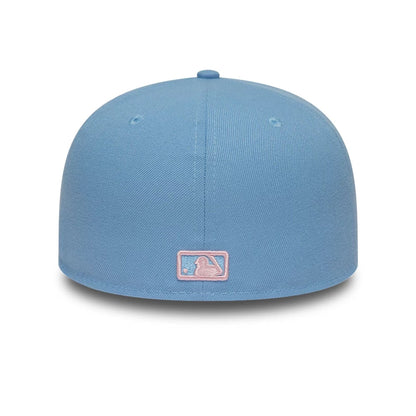 Pictured is this MLB Cherub New York Yankees 59FIFTY Fitted cap in pastel blue. 5
