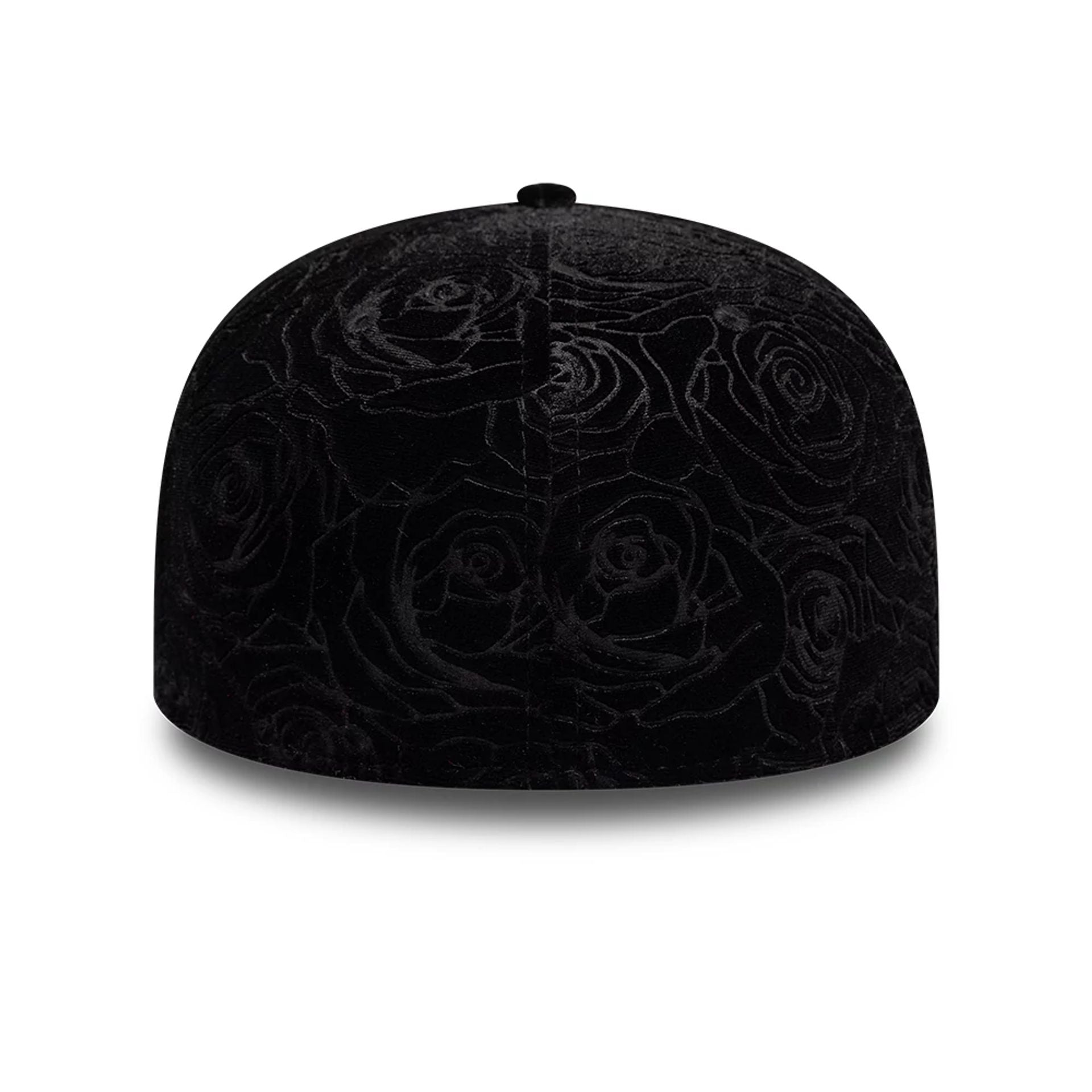 Pictured is this New Era Floral Velour 59FIFTY Fitted cap in black. 6