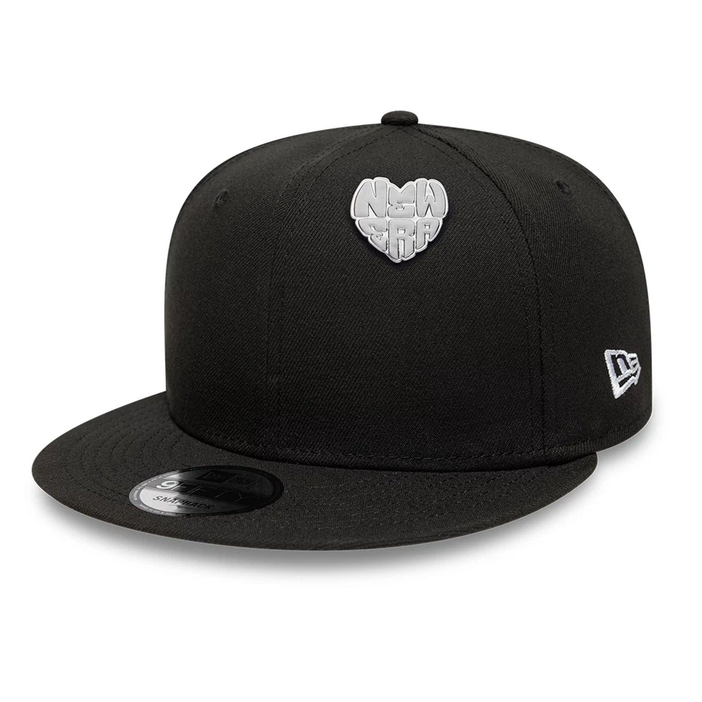 Pictured is this New Era Heart Pin Badge in silver. 2