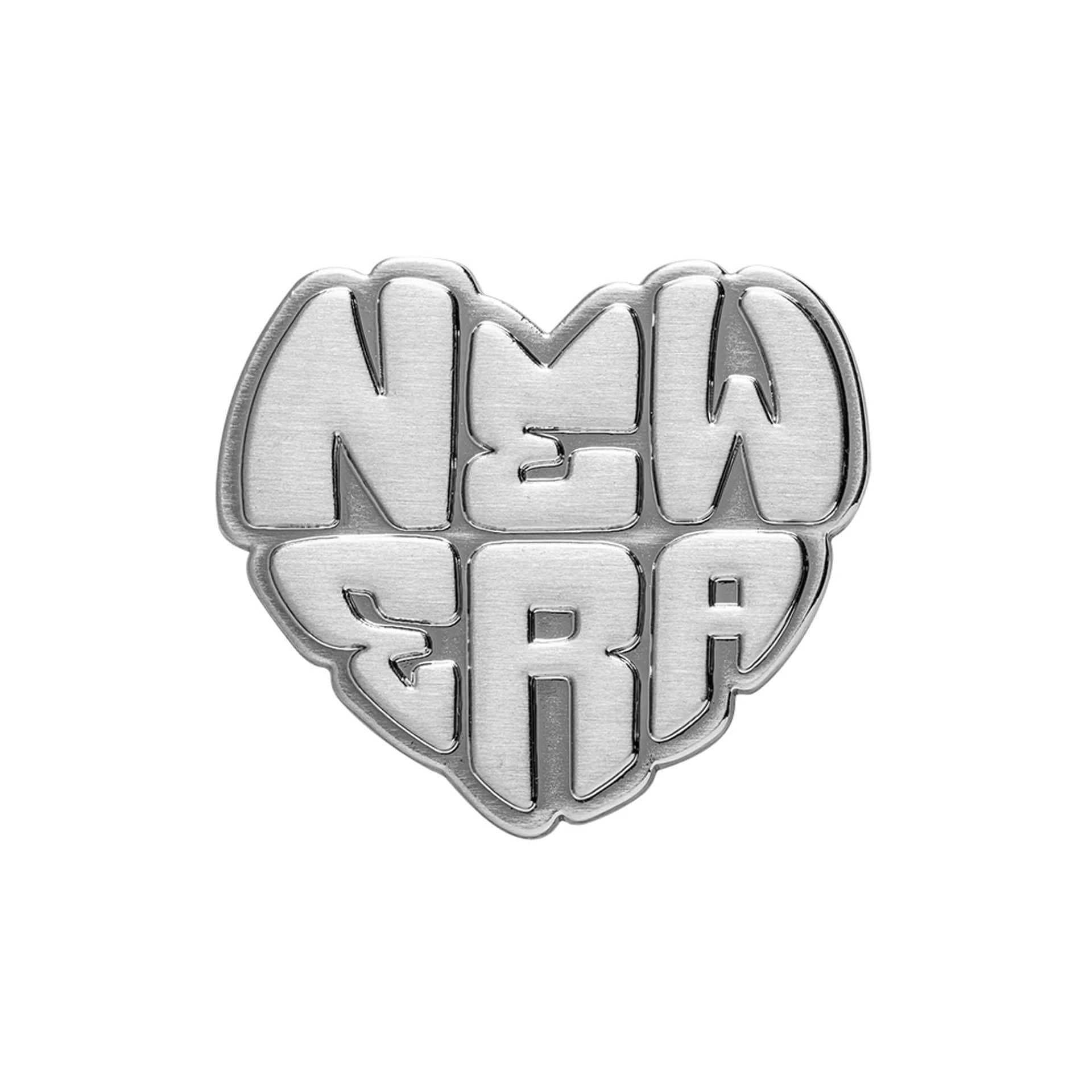 Pictured is this New Era Heart Pin Badge in silver. 1