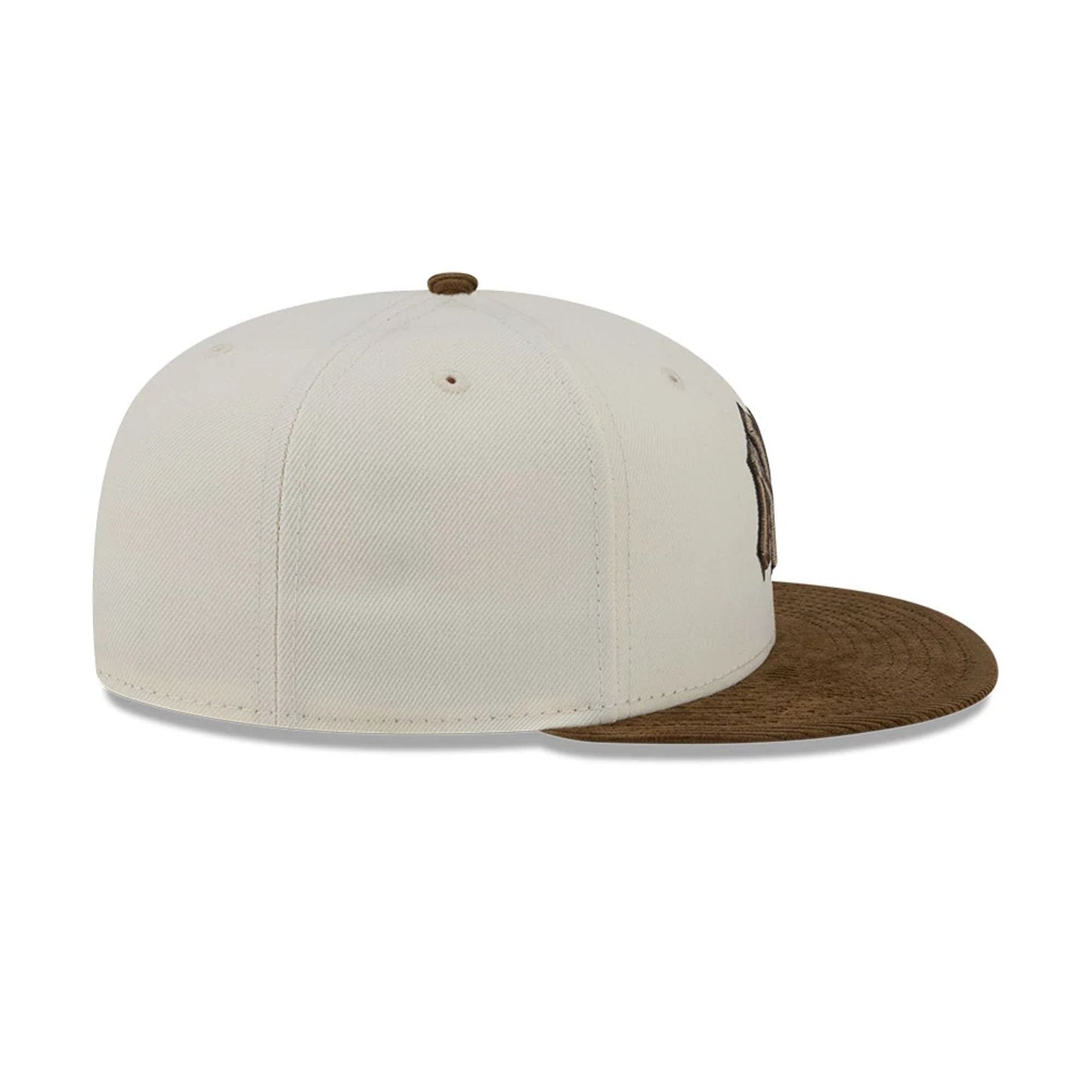 Pictured is this MLB Cord Visor New York Yankees 59FIFTY Fitted cap in white. 6