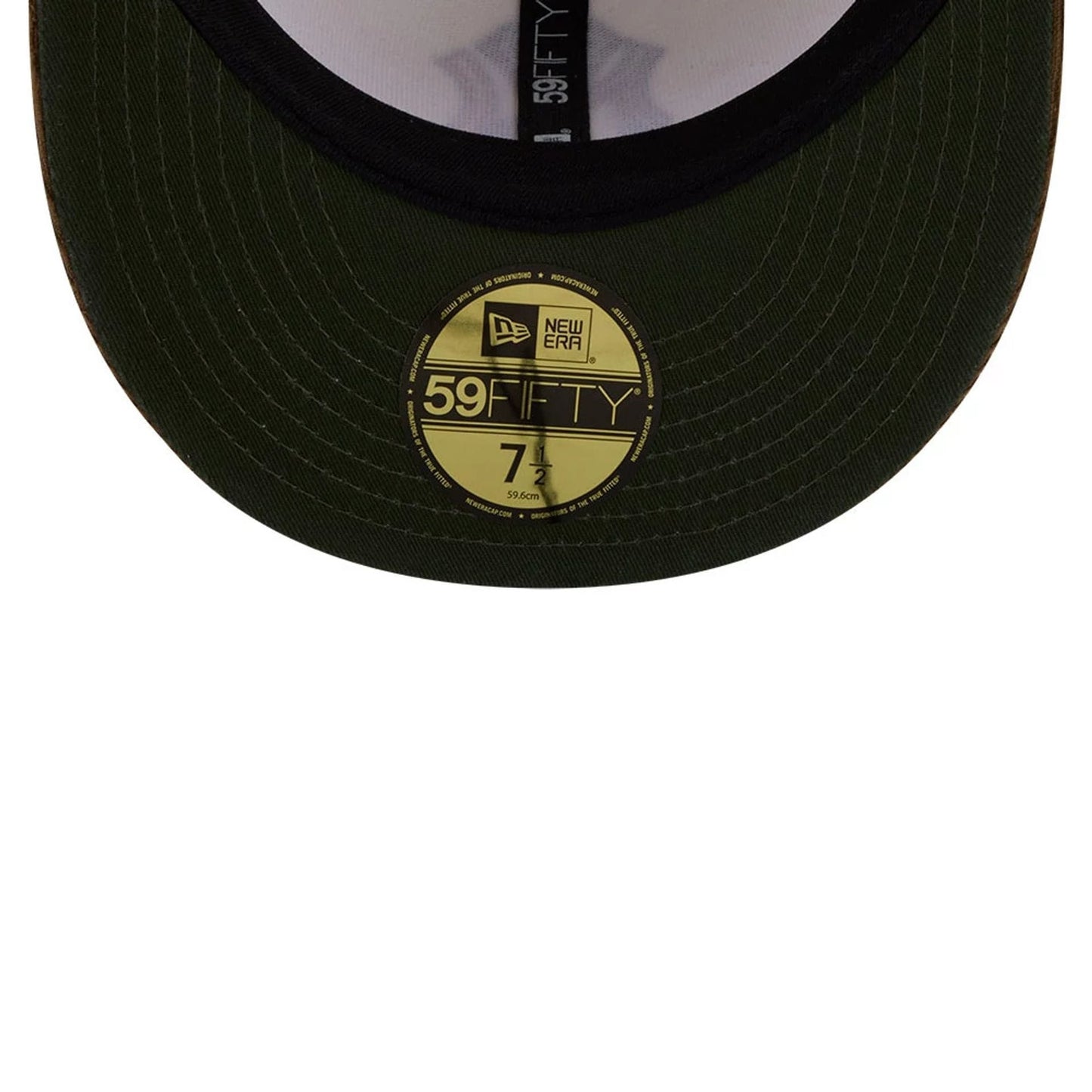 Pictured is this MLB Cord Visor New York Yankees 59FIFTY Fitted cap in white. 2