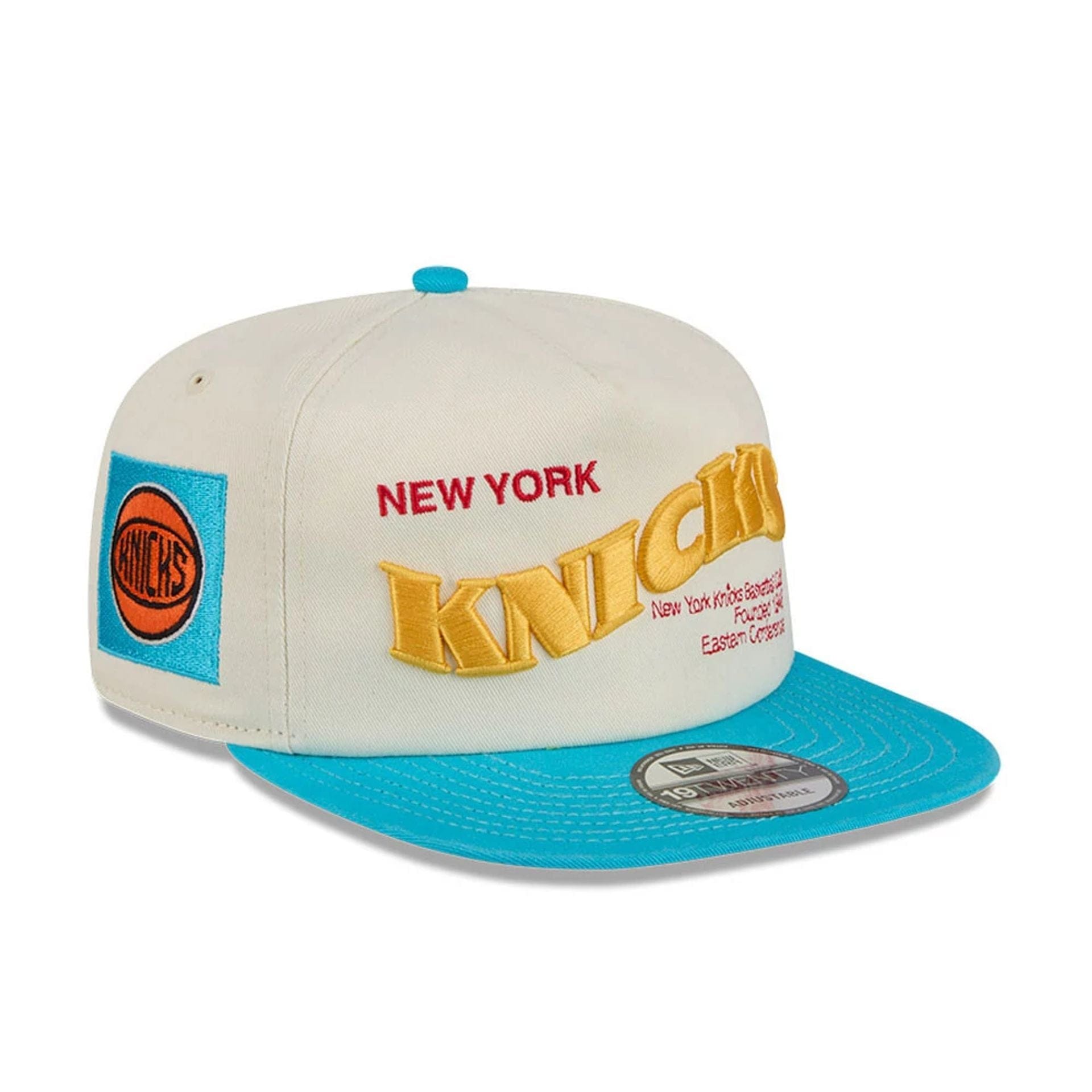 Pictured is this NBA Conference Script New York Knicks 19TWENTY cap in white. 1