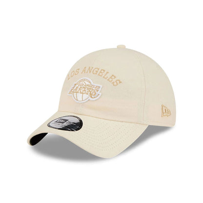 Pictured is this NBA Team Logo LA Lakers Casual Classic cap in beige. 4
