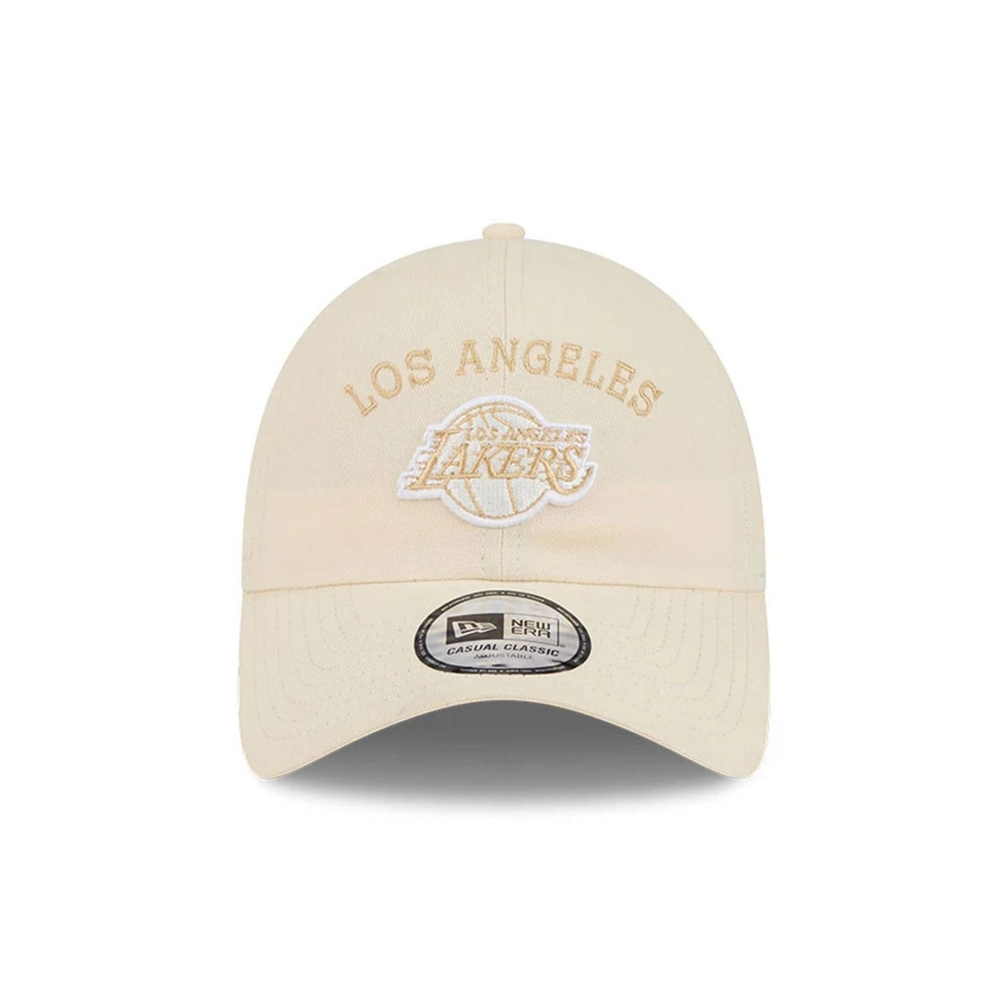 Pictured is this NBA Team Logo LA Lakers Casual Classic cap in beige. 3