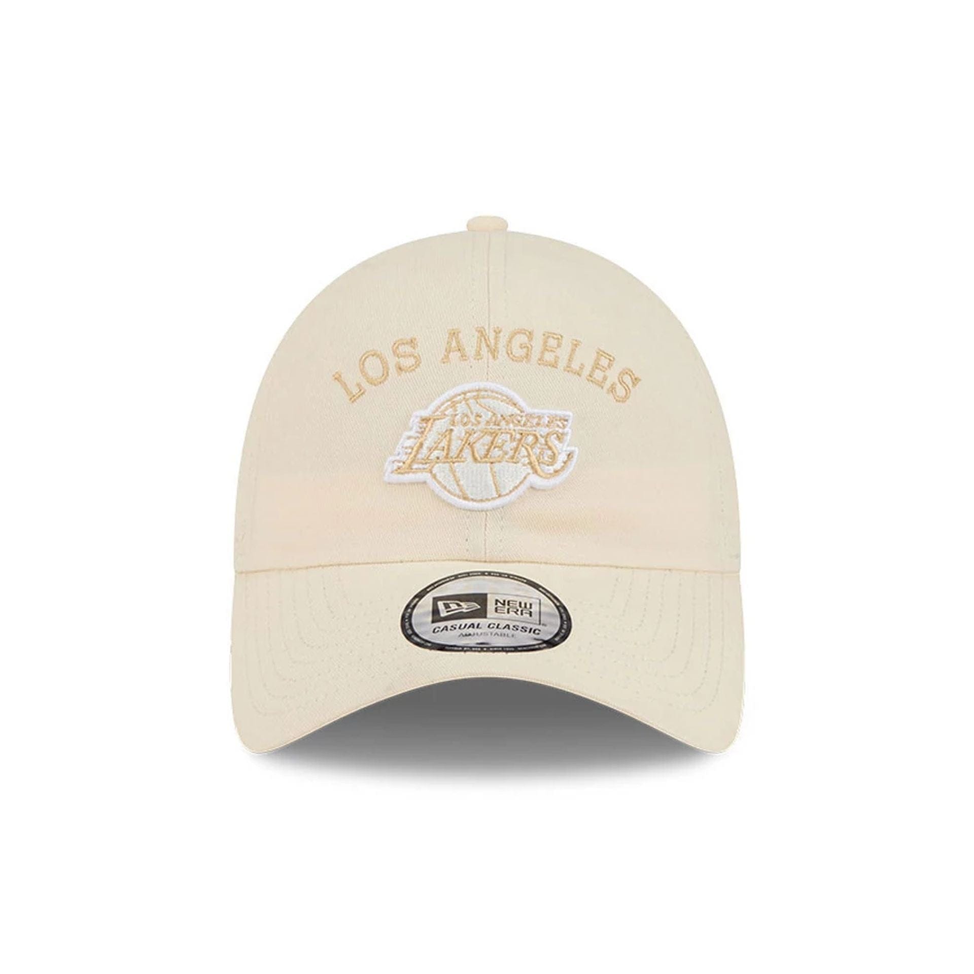 Pictured is this NBA Team Logo LA Lakers Casual Classic cap in beige. 3