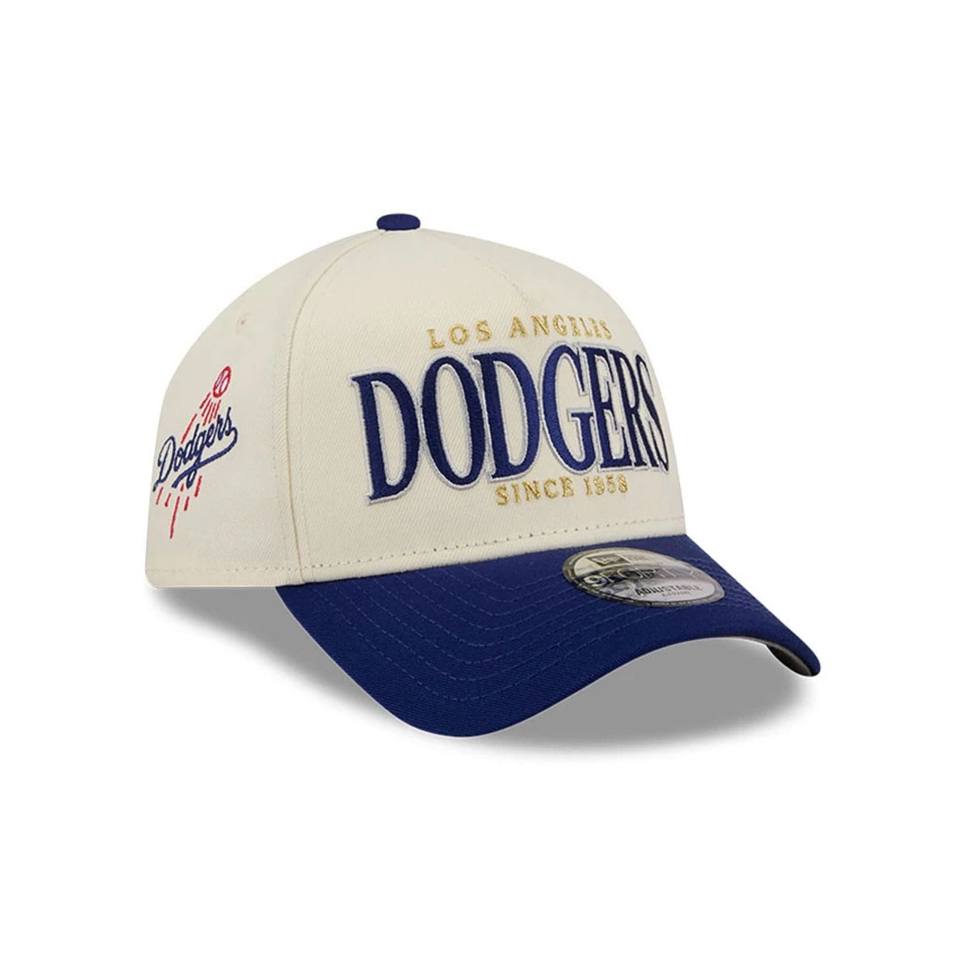 Pictured is this MLB Opening Day LA Dodgers 9FORTY A-Frame cap in Cream . 1