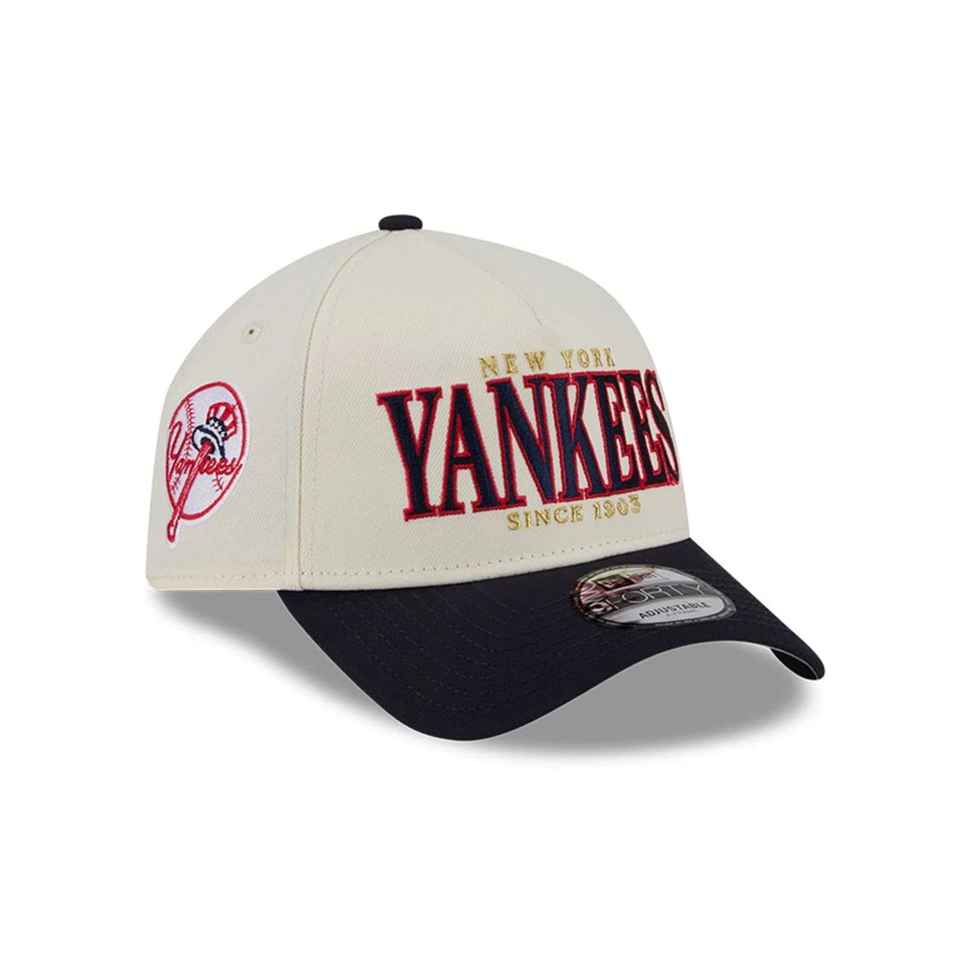 Pictured is this MLB Opening Day New York Yankees 9FORTY A-Frame cap in Cream. 1