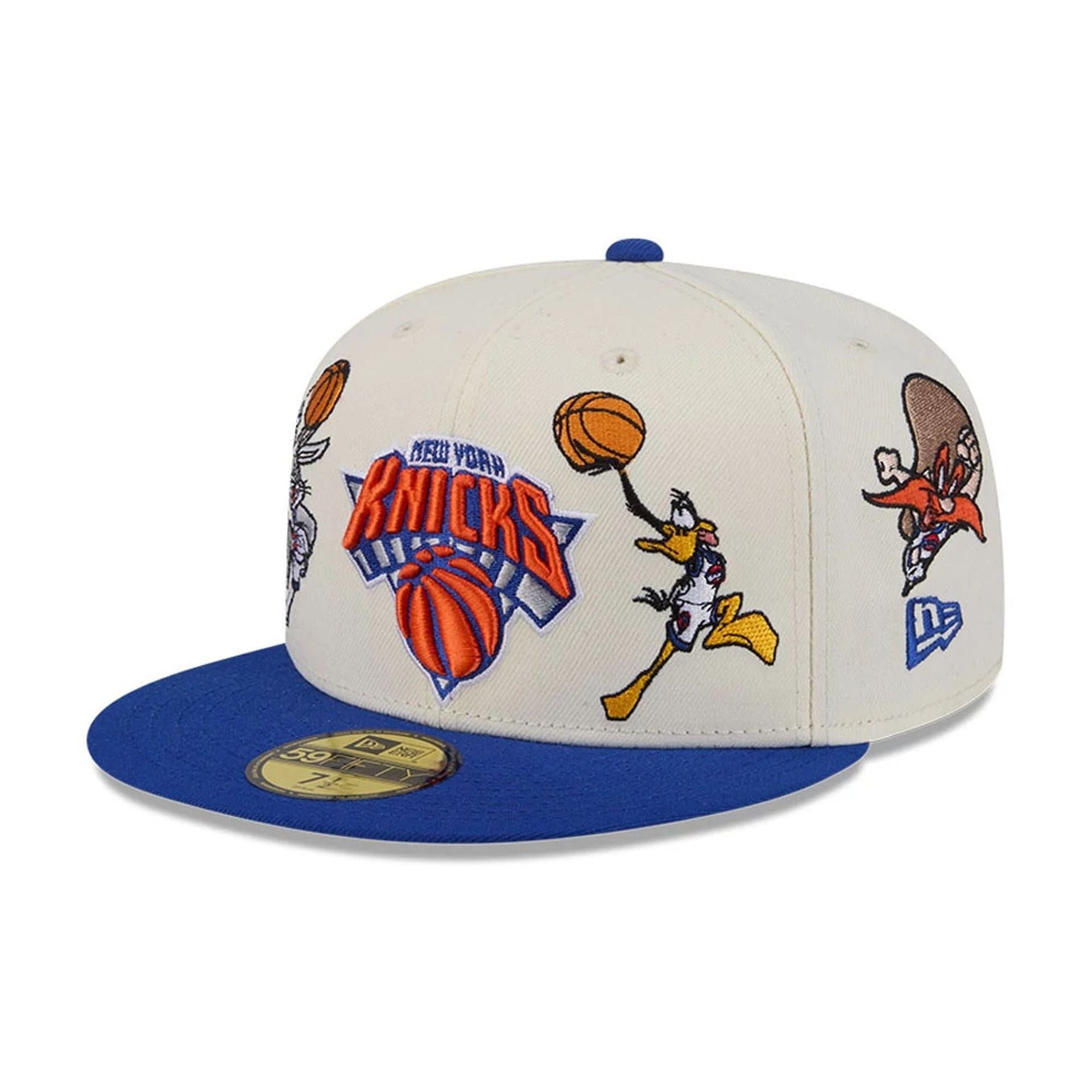 Pictured is this Space Jam Tune Squad New York Knicks 59FIFTY Fitted cap in White. 1