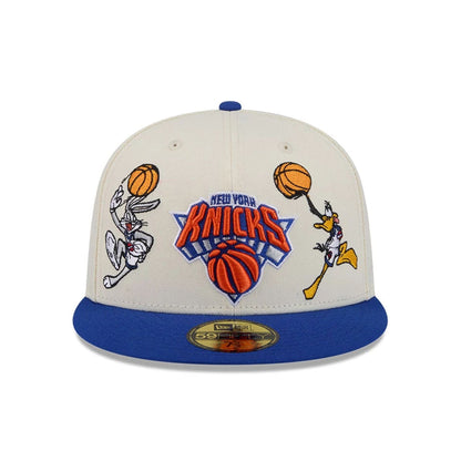 Pictured is this Space Jam Tune Squad New York Knicks 59FIFTY Fitted cap in White. 3
